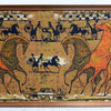 Mid Century Framed Etruscan Print On Fabric