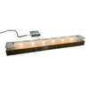 Mid Century German Solid Brass And Glass Strip Light
