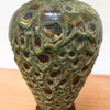 Mid Century Green Fat Lava And Teak Table Lamp Base