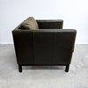 Mid Century Green Leather Danish Armchair