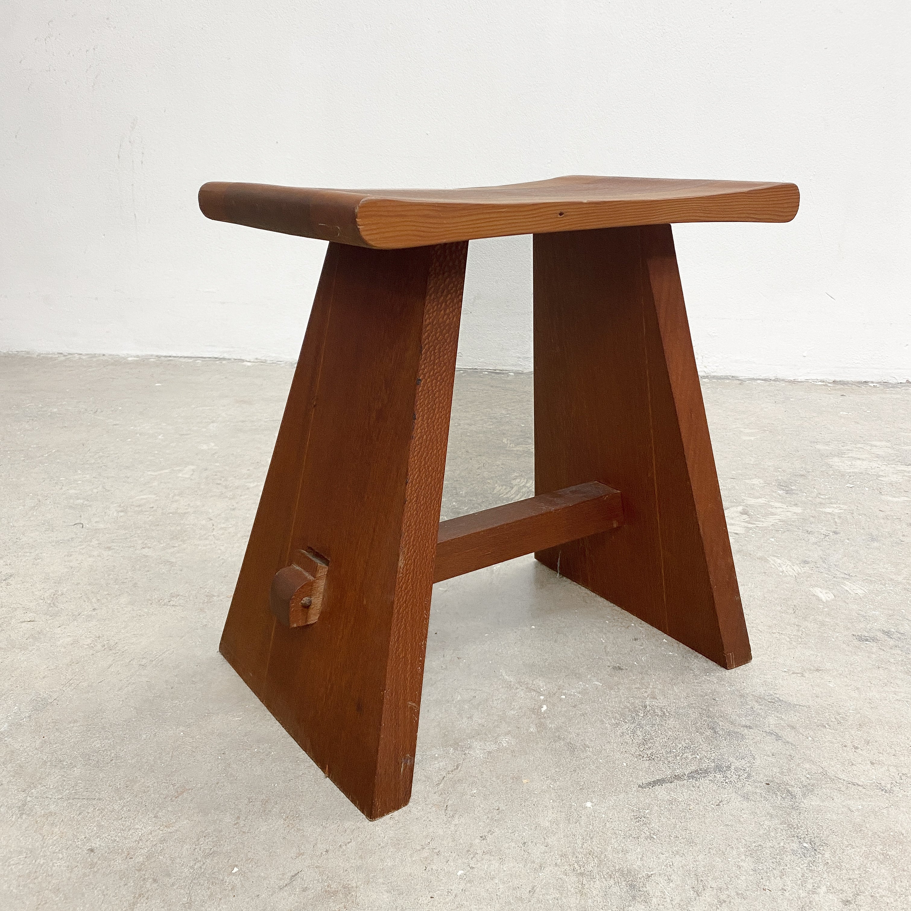 Mid Century Handmade Wooden Stool– The Design Ark