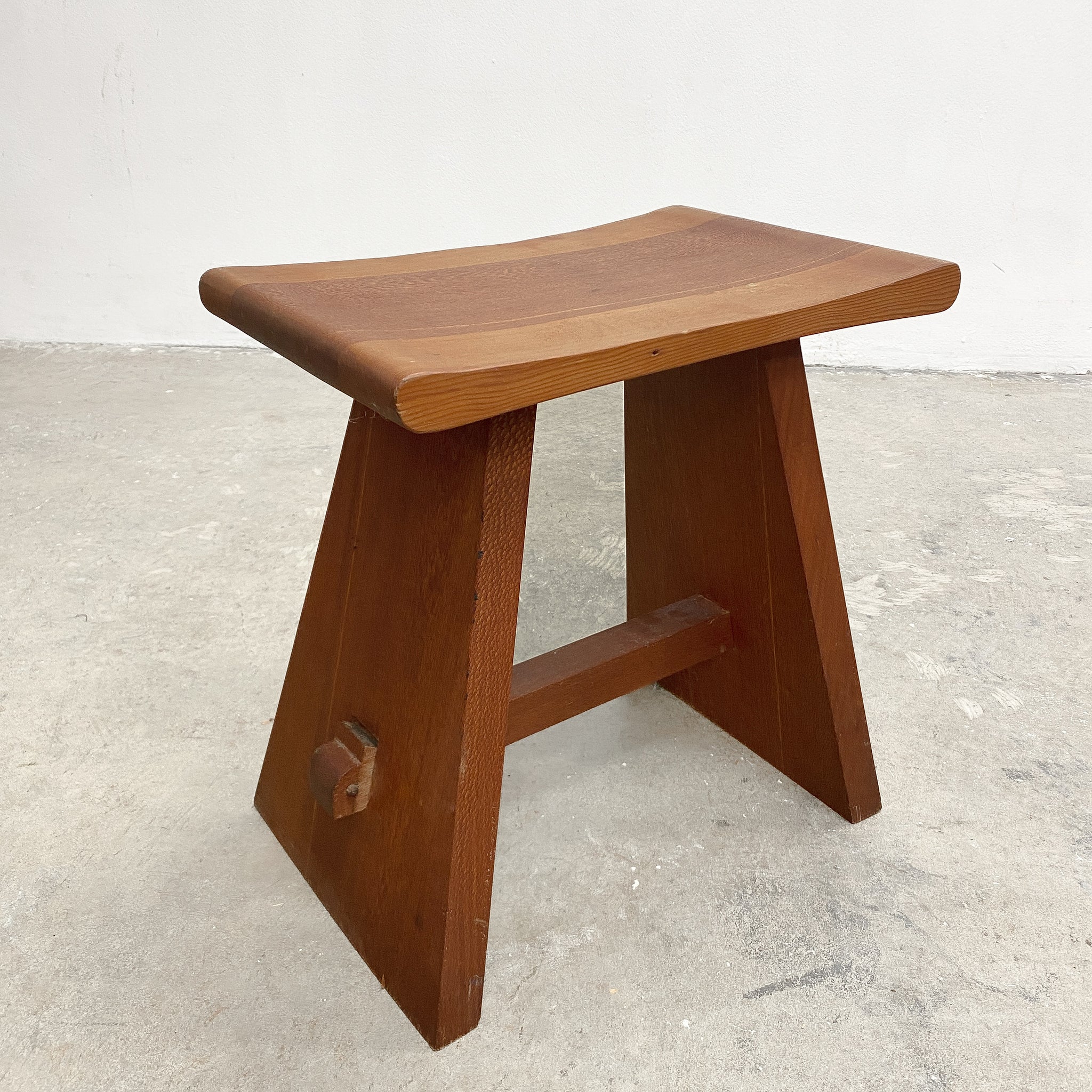 Mid Century Handmade Wooden Stool– The Design Ark