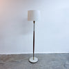 Mid Century Italian 1960s Brass And Teak Floor Lamp With Marble Base