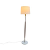 Mid Century Italian 1960s Brass And Teak Floor Lamp With Marble Base