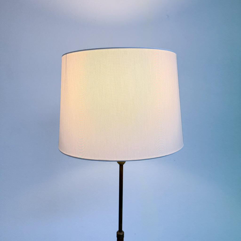 Mid Century Italian 1960s Brass And Teak Floor Lamp With Marble Base
