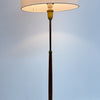 Mid Century Italian 1960s Brass And Teak Floor Lamp With Marble Base