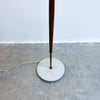 Mid Century Italian 1960s Brass And Teak Floor Lamp With Marble Base