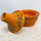 Mid Century Italian Pottery 1960's Orange Bitossi Tagine Lidded Bowl