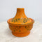 Mid Century Italian Pottery 1960's Orange Bitossi Tagine Lidded Bowl