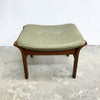 Mid Century Leather Footstool 'Gote Mobler' Made in Sweden