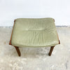 Mid Century Leather Footstool 'Gote Mobler' Made in Sweden