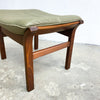 Mid Century Leather Footstool 'Gote Mobler' Made in Sweden