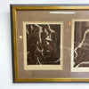 Mid Century Linocut Artwork Of Nudes C1977