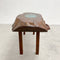 Mid Century Live Edge Coffee Side Table With Pond Under Glass