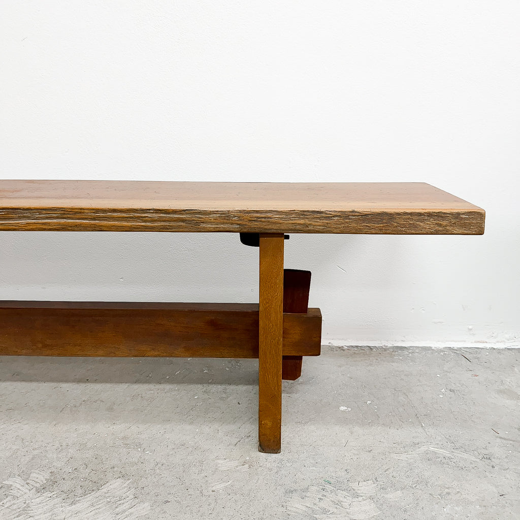 Mid Century Live Edge Jeremy Griffith Bench Seat Australian Rosewood