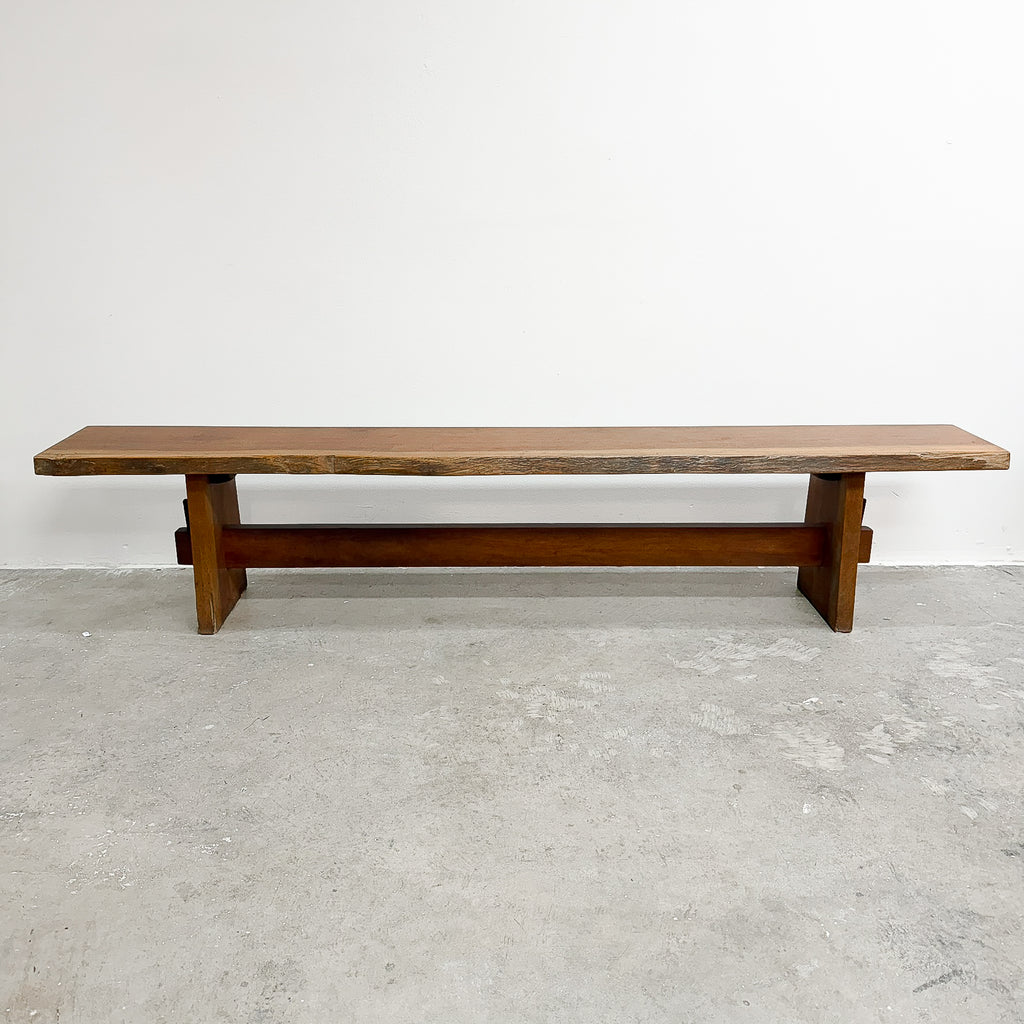 Mid Century Live Edge Jeremy Griffith Bench Seat Australian Rosewood