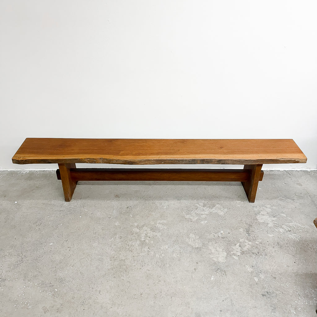 Mid Century Live Edge Jeremy Griffith Bench Seat Australian Rosewood