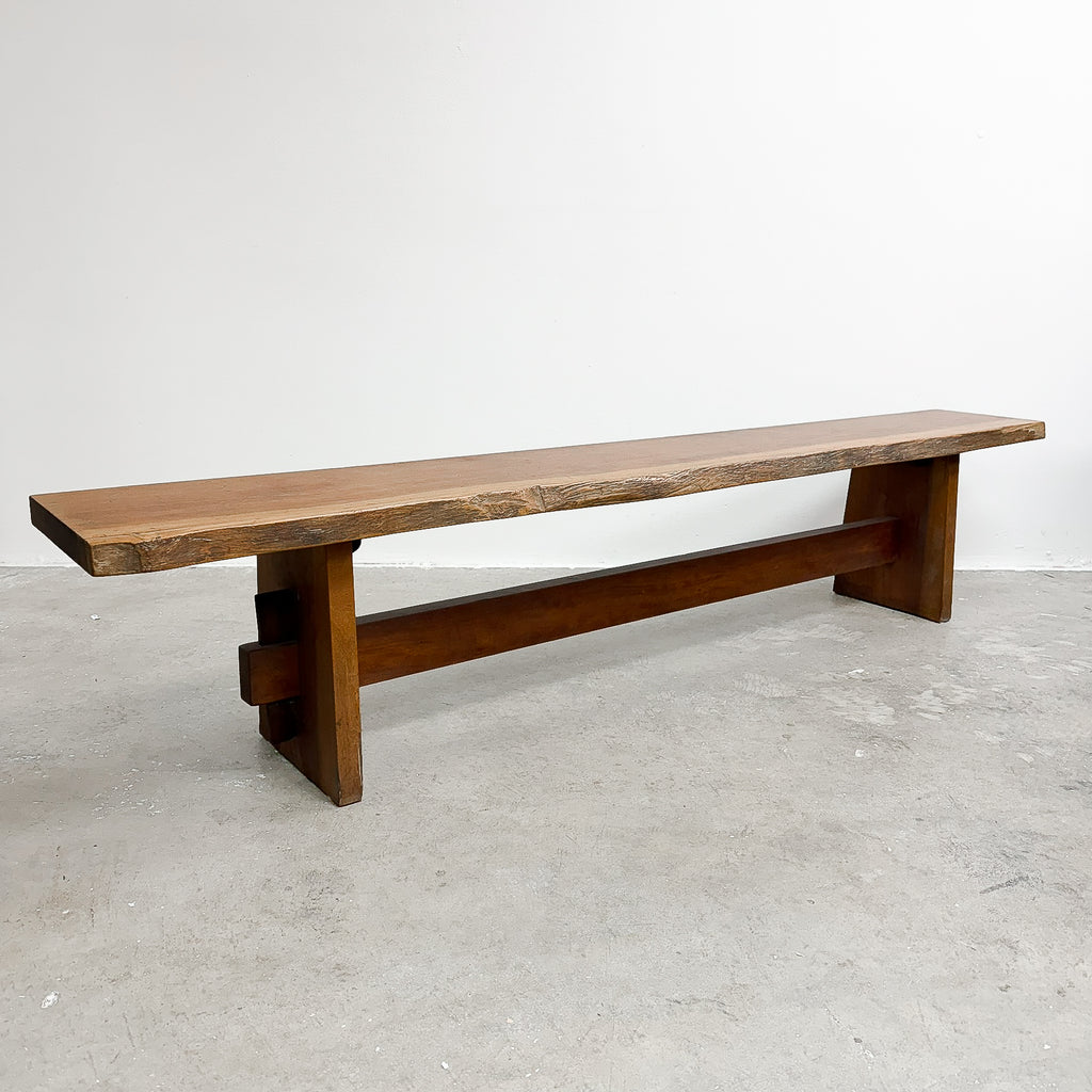 Mid Century Live Edge Jeremy Griffith Bench Seat Australian Rosewood