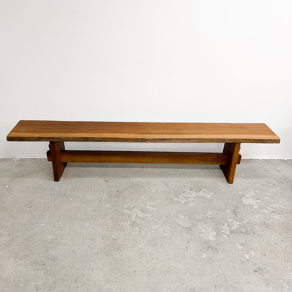 Mid Century Live Edge Jeremy Griffith Bench Seat Australian Rosewood