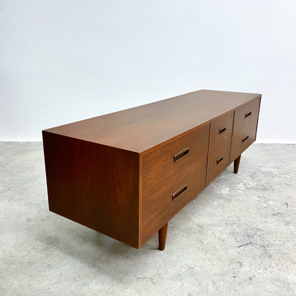 Mid Century Lowline Sideboard With Six Drawers - Restored