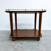 Mid Century Modern 1960's Compact Gallery Top Side Table Trolley