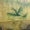 Mid Century Niave Impressionist Pond or River with Bird and Fish Painting
