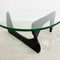 Mid Century Noguchi Style Glass Top Coffee Table