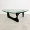 Mid Century Noguchi Style Glass Top Coffee Table