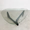 Mid Century Noguchi Style Glass Top Coffee Table