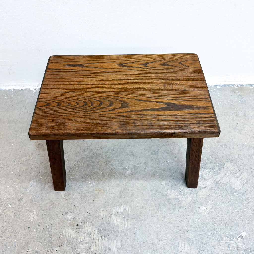 Mid Century Oak Arts And Crafts Influenced Side Table