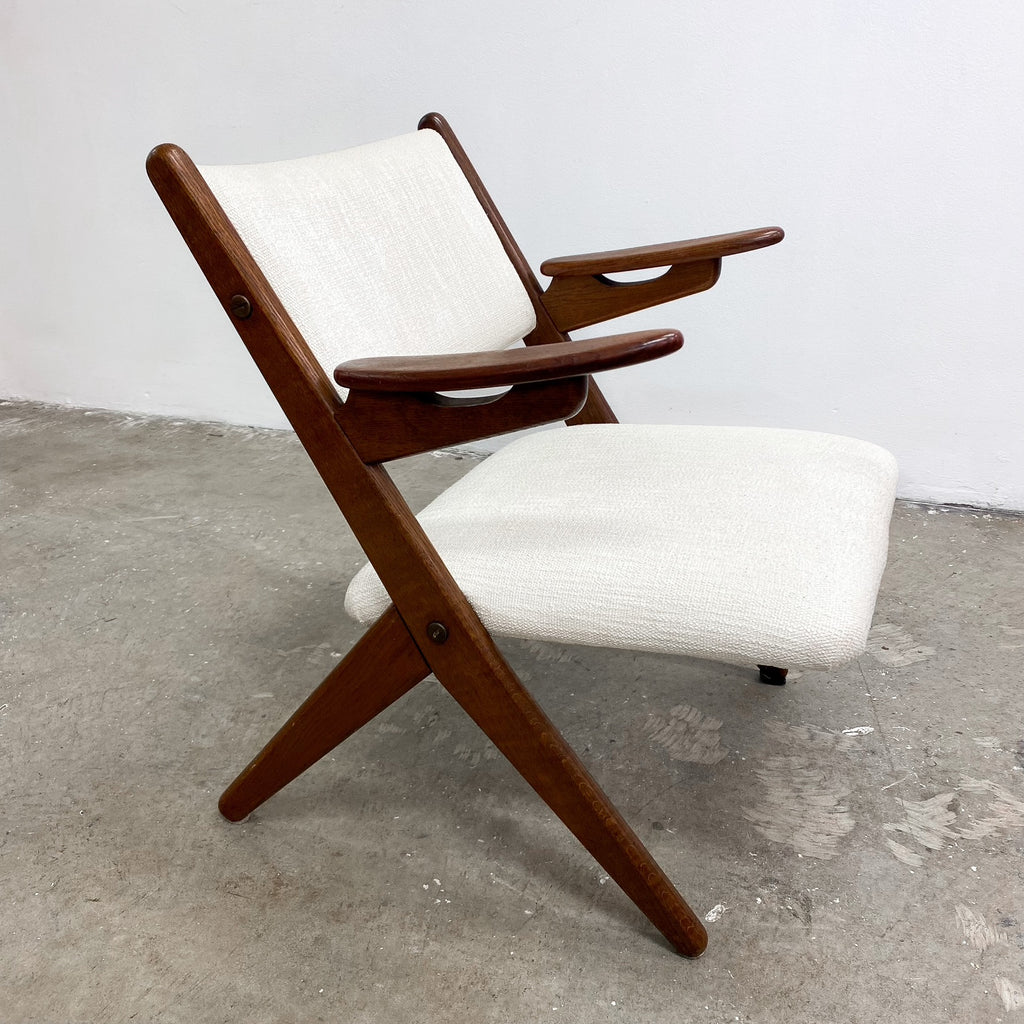 Mid Century Oak Danish Armchair By Arne Hovmand Olsen