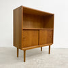 Mid Century Oak Danish Compact Bookshelf Cabinet