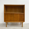 Mid Century Oak Danish Compact Bookshelf Cabinet