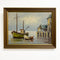 Mid Century Oil On Board Of Boat With Tender By N. James 