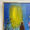 Mid Century Painting on Masonite Backed Canvas By Italian Artist Eliano Fantuzzi