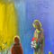 Mid Century Painting on Masonite Backed Canvas By Italian Artist Eliano Fantuzzi