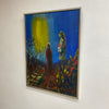 Mid Century Painting on Masonite Backed Canvas By Italian Artist Eliano Fantuzzi