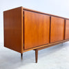 Mid Century Parker Extra Long Teak Lip Handle Sideboard