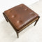 Mid Century Parker Leather Footstool