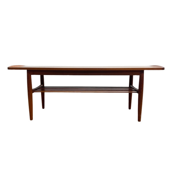 Mid Century Parker Lip End Mid Century Coffee Table With Magazine Rack