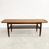 Mid Century Parker Lip End Teak Coffee Table - Restored