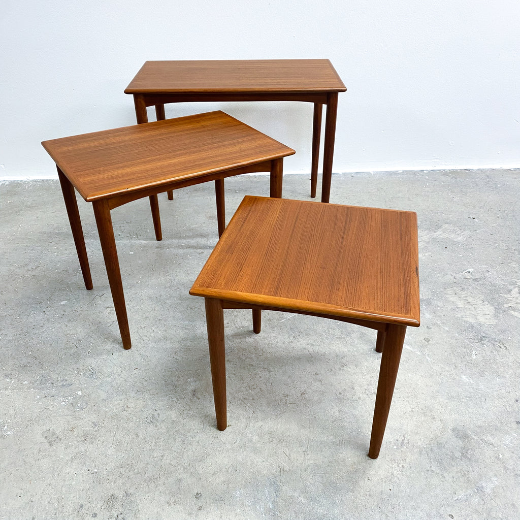 Mid Century Parker Nesting Nest Of 3 Side Tables 