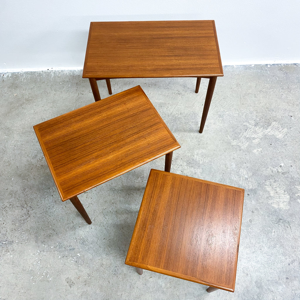 Mid Century Parker Nesting Nest Of 3 Side Tables 