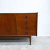 Mid Century Parker Nordic Catseye Handle Teak Sideboard - Restored