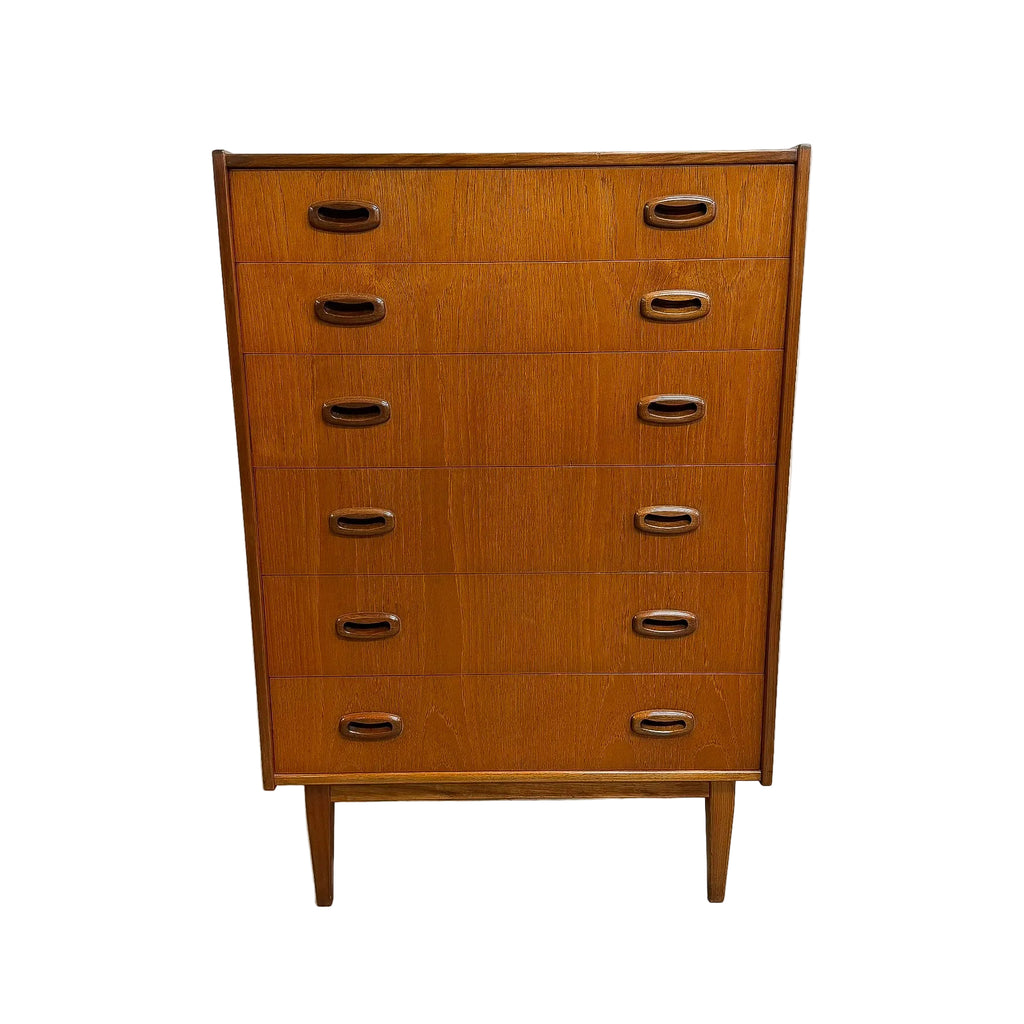 Mid Century Parker Nordic Tallboy Chest Of Drawers