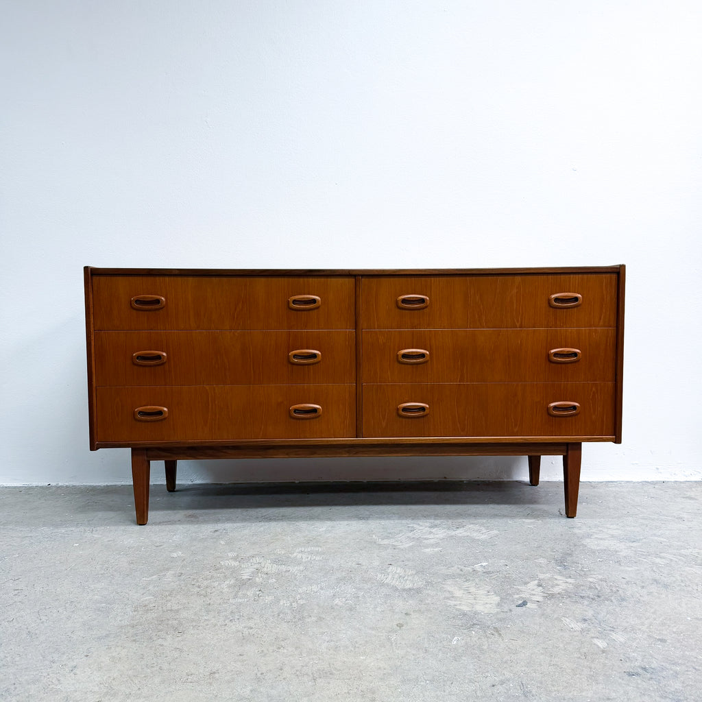 Mid Century Parker Nordic Teak Chest Of Drawers