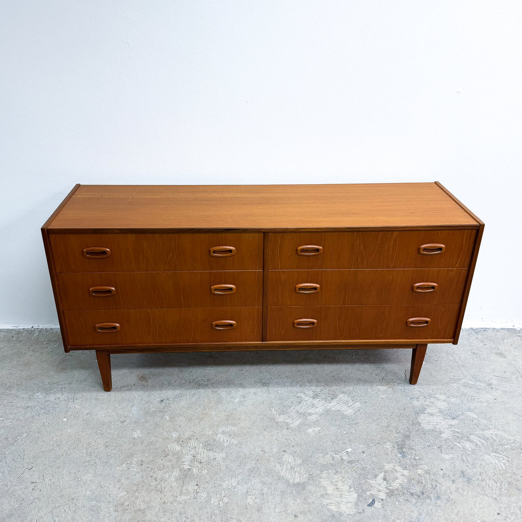 Mid Century Parker Nordic Teak Chest Of Drawers