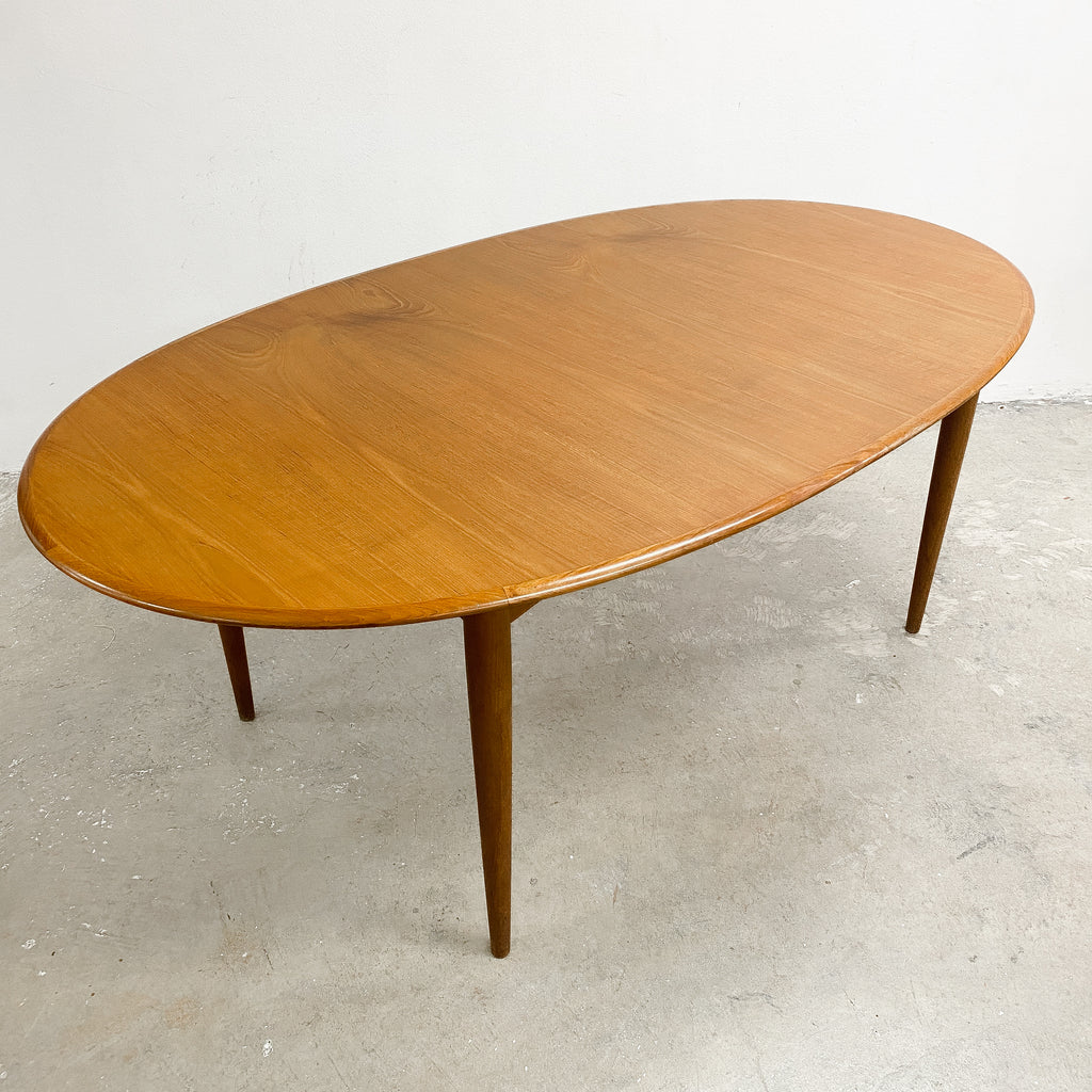 Mid Century Parker Oval Teak Dining Table