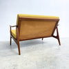 Mid Century Parker Rattan Back 2 Seater Lounge - Restored