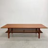 Mid Century Parker Rattan Shelf Coffee Table